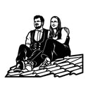Silhouetten-Wandschild nach Foto Steelmonks
