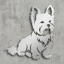 Sitzender Hund Emma – Silhouetten-Wandschild Steelmonks