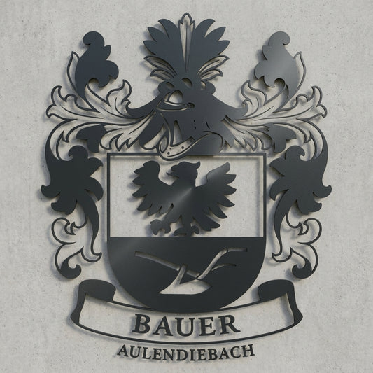 Bauer Wappen – Metall-Wandschild