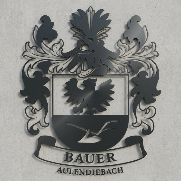 Bauer Wappen – Metall-Wandschild