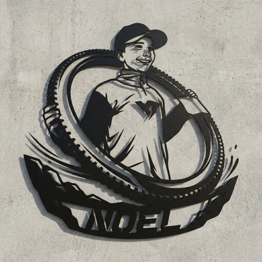 Downhill-Wandschild Noel Steelmonks