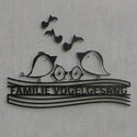 Musik-Türschild Familie Vogelgesang Steelmonks