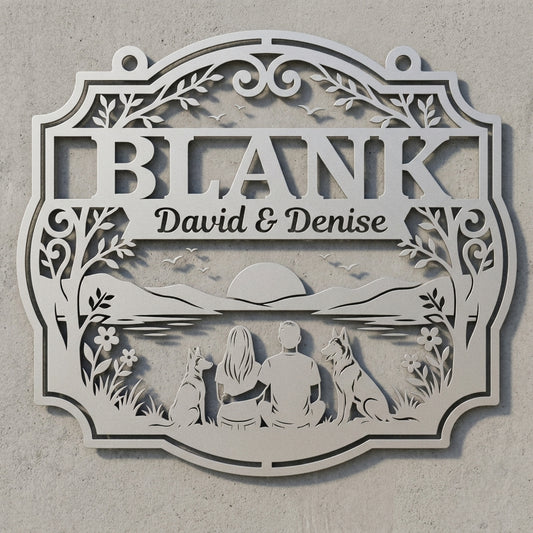 Western-Saloonschild "BLANK" – David & Denise