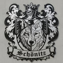 Familienwappen Schönitz – Wolf & Bundesadler