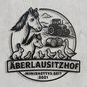 Hoflogo Metall-Wandschild