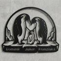 Pinguin-Familien-Wandschild – Dominik, Julian, Franziska