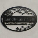 Ovales Hausschild Landhaus Friedl