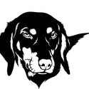 Hundekopf Silhouetten-Wandschild Steelmonks