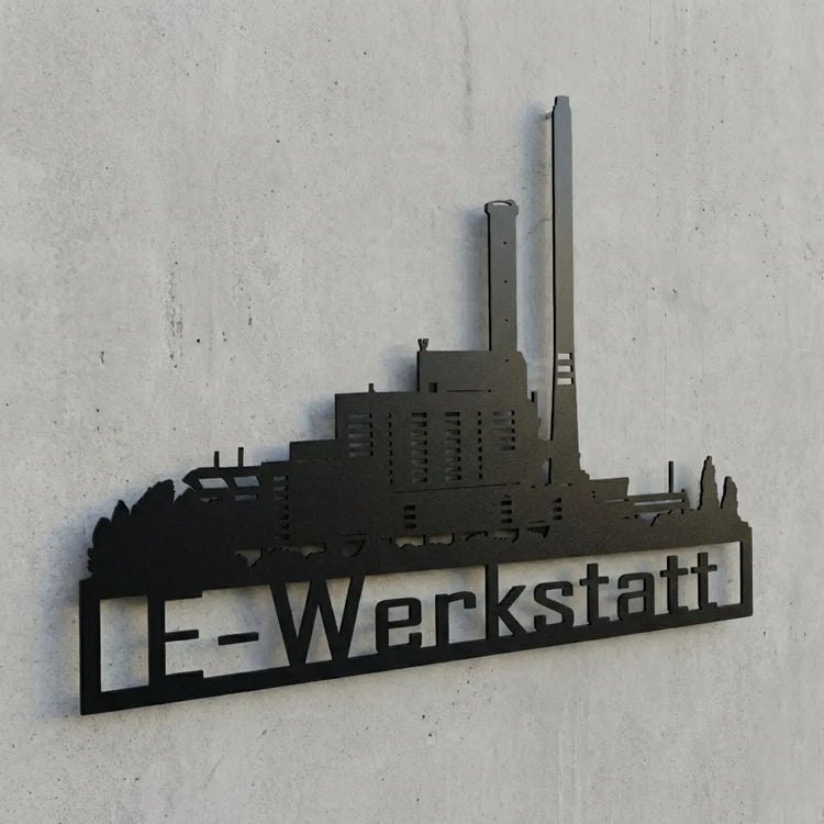 E-Werkstatt Wandschild