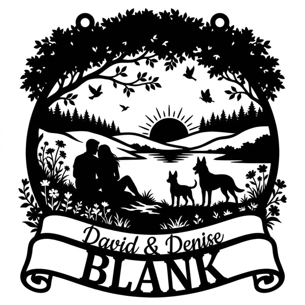 Baumkrone-Familienschild BLANK