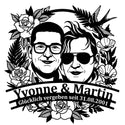 Wandschild Yvonne & Martin – ohne Rahmen