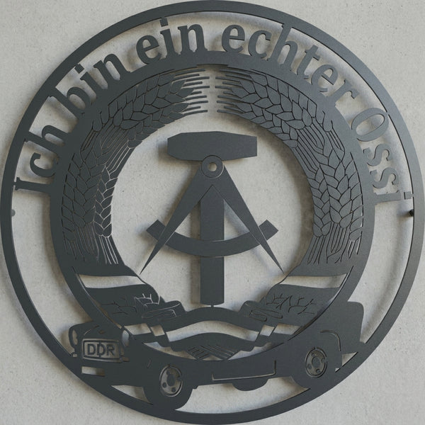 Rundes Wandschild – Referenzmotiv mit Text