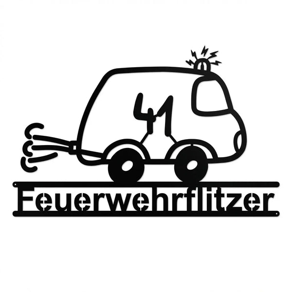 Feuerwehrflitzer 41 Wandschild Steelmonks