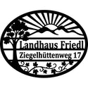 Ovales Hausschild Landhaus Friedl