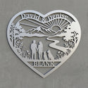 Herz-Wandschild David & Denise – Familie BLANK