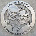 Ovales Partnerschild – Yvonne & Martin