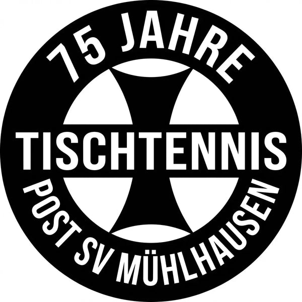 Jubiläums-Emblem Post SV Mühlhausen – Tischtennis (75 Jahre) Steelmonks