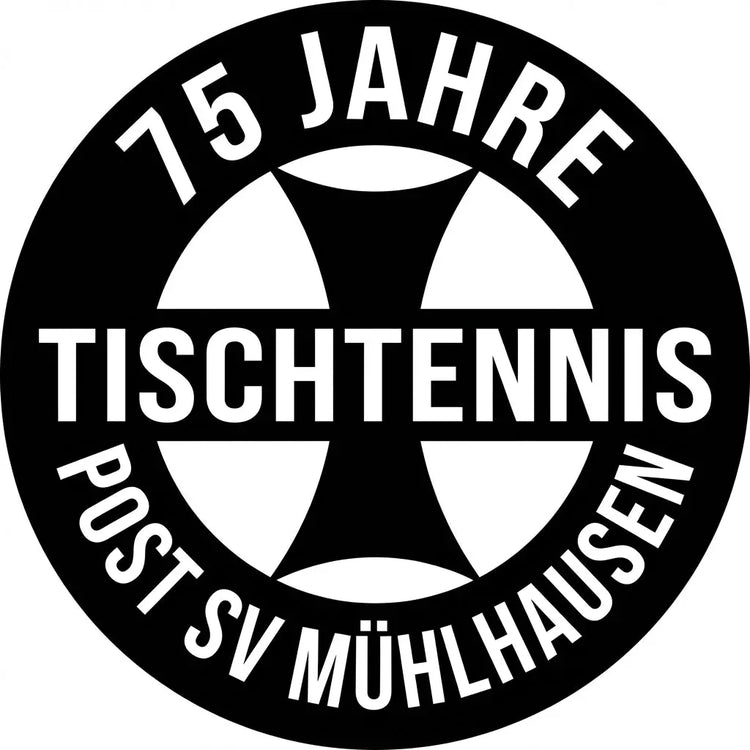 Jubiläums-Emblem Post SV Mühlhausen – Tischtennis (75 Jahre) Steelmonks