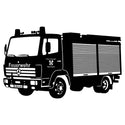 Metall Wandschild Fahrzeug Silhouette – Feuerwehr