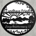Ovales Landhaus-Hausschild – Landhaus Friedl