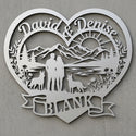 Herz-Wandschild Paar mit zwei Malinois – David & Denise | BLANK