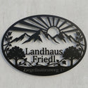 Ovales Alpenschild Landhaus Friedl