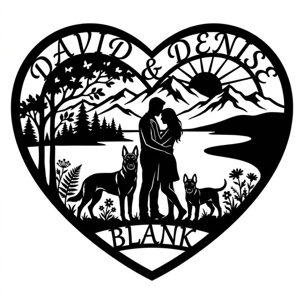 Herzschild David & Denise BLANK – Malinois & Natur