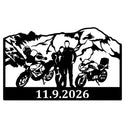 Panorama-Wandschild Motorrad & Berge