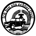 Rundes Wandschild mit Text