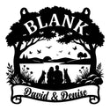 Wandschild Baumkrone & Schriftrolle – BLANK, David & Denise