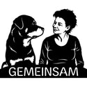 Wandschild Gemeinsam – Hund & Person