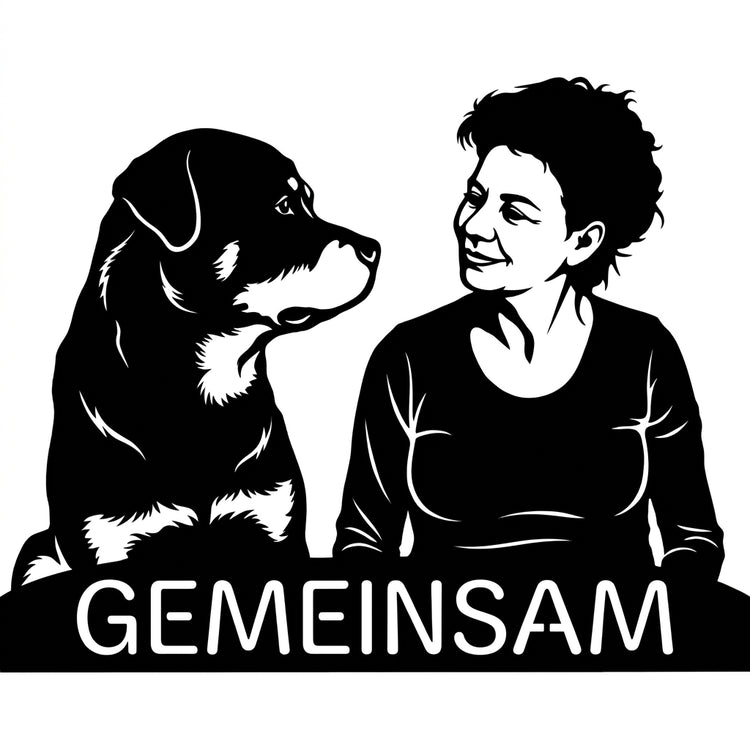 Wandschild Gemeinsam – Hund & Person