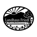 Silhouetten-Wandschild nach Foto