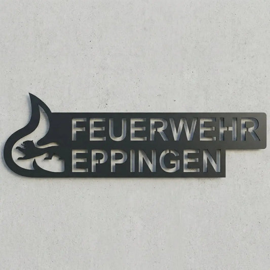 Feuerwehr-Logo Emblem Wandschild Steelmonks