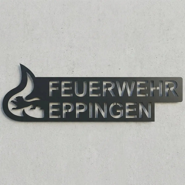 Feuerwehr-Logo Emblem Wandschild Steelmonks