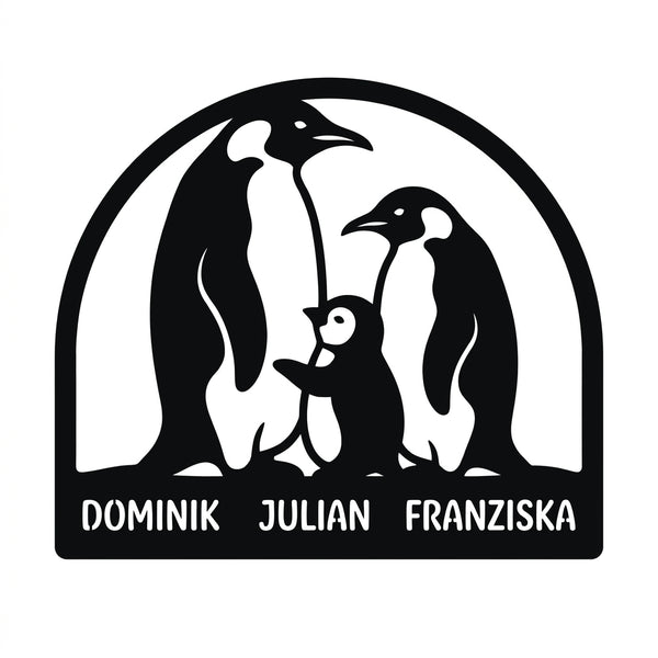 Pinguin-Familie – Dominik, Julian, Franziska