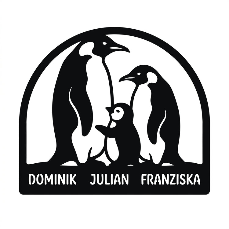 Pinguin-Familie – Dominik, Julian, Franziska