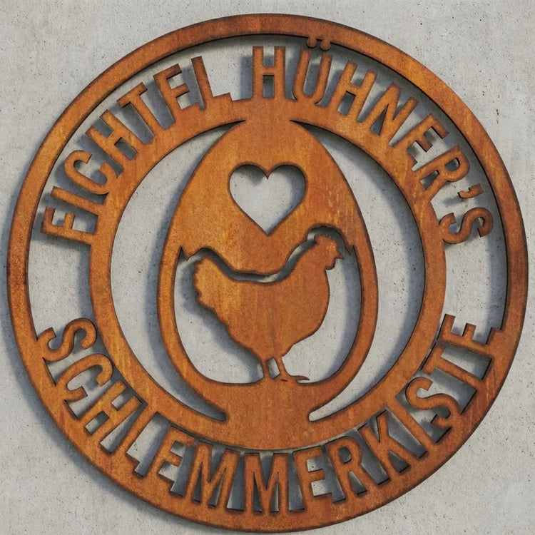 Rundes Emblem – Fichtel Hühner´s Schlemmerkiste