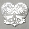 Herz-Wandschild Paar & Malinois am See – David & Denise, BLANK