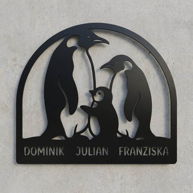 Pinguin-Familie – Dominik, Julian, Franziska