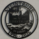 Rundes Jubiläumsschild Steintruhe 30 Jahre