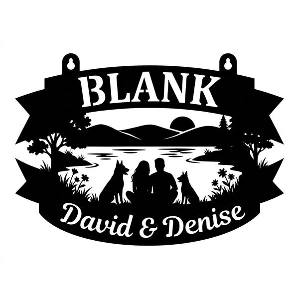 Banderolen-Wandschild BLANK – David & Denise