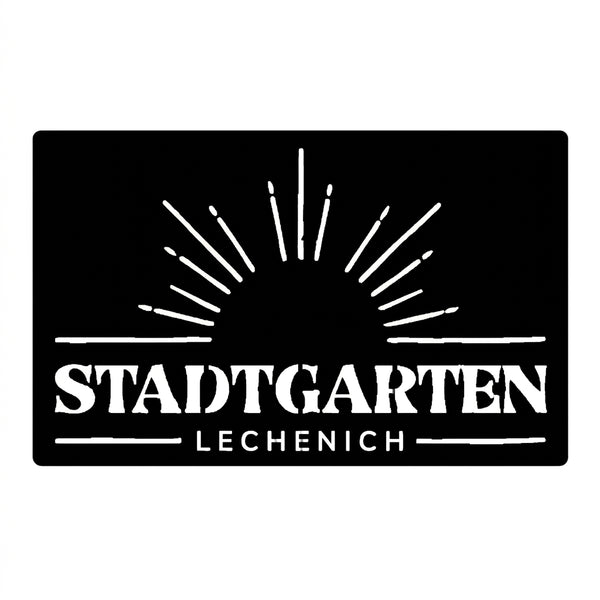 Rechteckiges Logo-Schild