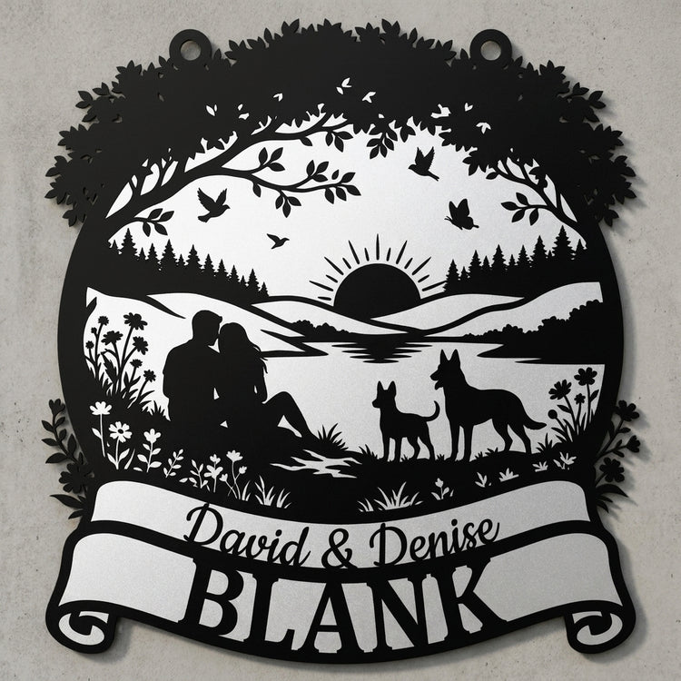Baumkrone-Familienschild BLANK