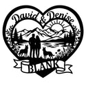 Herz-Wandschild Paar mit zwei Malinois – David & Denise | BLANK
