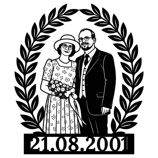 Paarporträt mit Kranz – 21.08.2001
