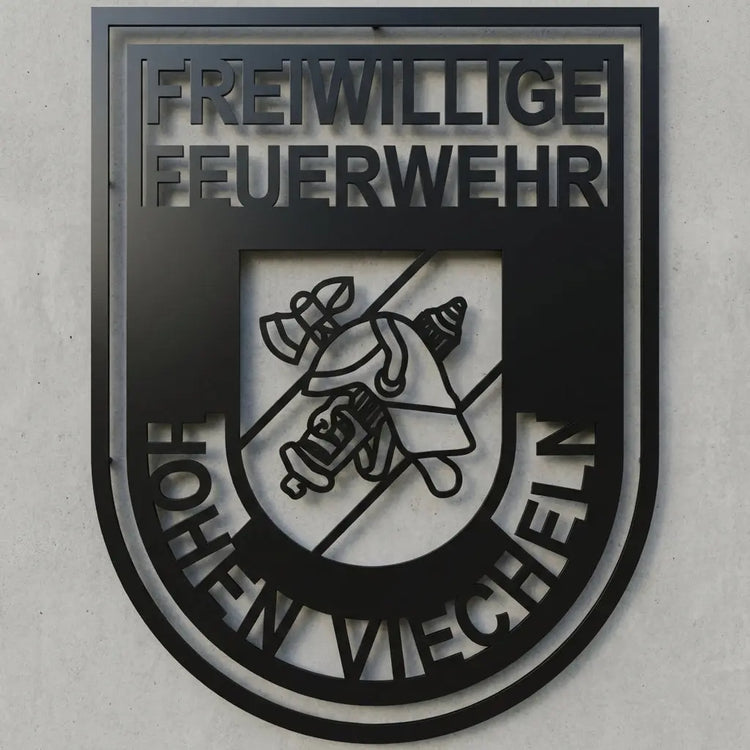 Feuerwehr-Wappen Wandschild