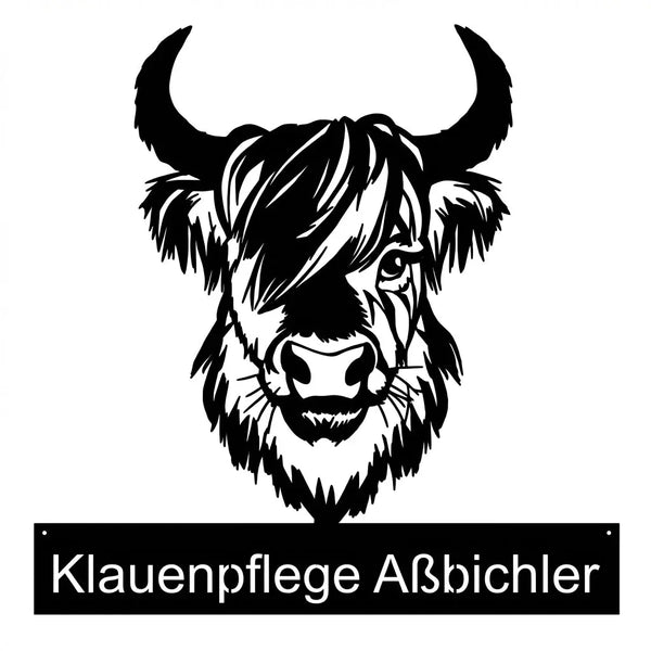 Klauenpflege Aßbichler Emblem-Wandschild Steelmonks