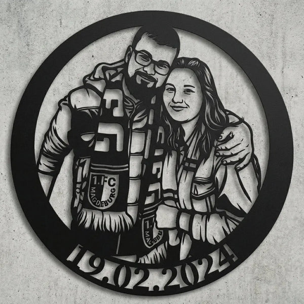 Wandschild mit Datum 19.02.2024 Steelmonks