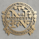 Monogramm N NIEDERL – Weinranken-Hausschild Steelmonks
